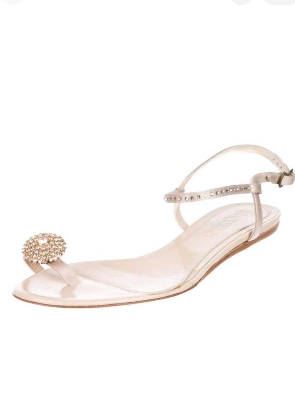 Alexander Mcqueen Embellished Leather Sandals Size: 10 | It 40